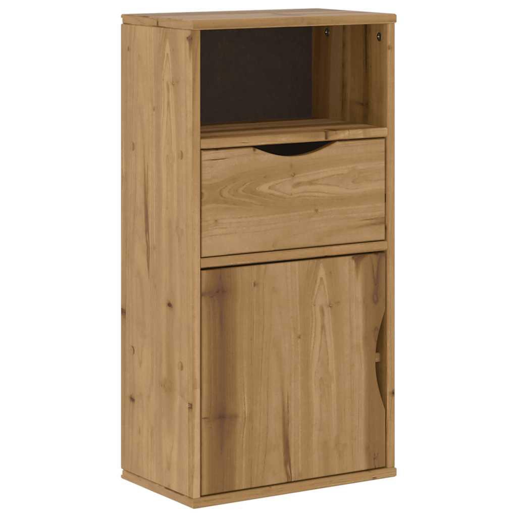 Voir la diapositive 2 : VIDAXL Armoire laterale avec tiroir ODDA 40x24x79 cm bois massif pin