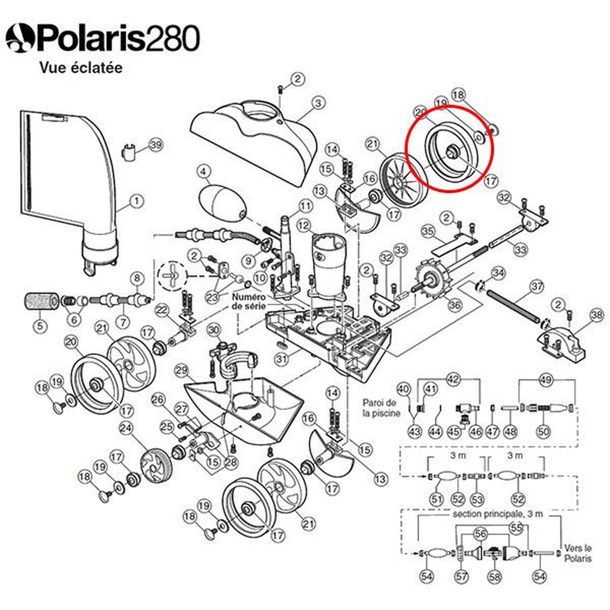 Voir la diapositive 2 : Polaris Pneu blanc de rechange pour polaris 180/280/380 - c10