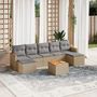 Voir la diapositive 1 : VIDAXL Salon de jardin avec coussins 8pcs melange beige resine tressee