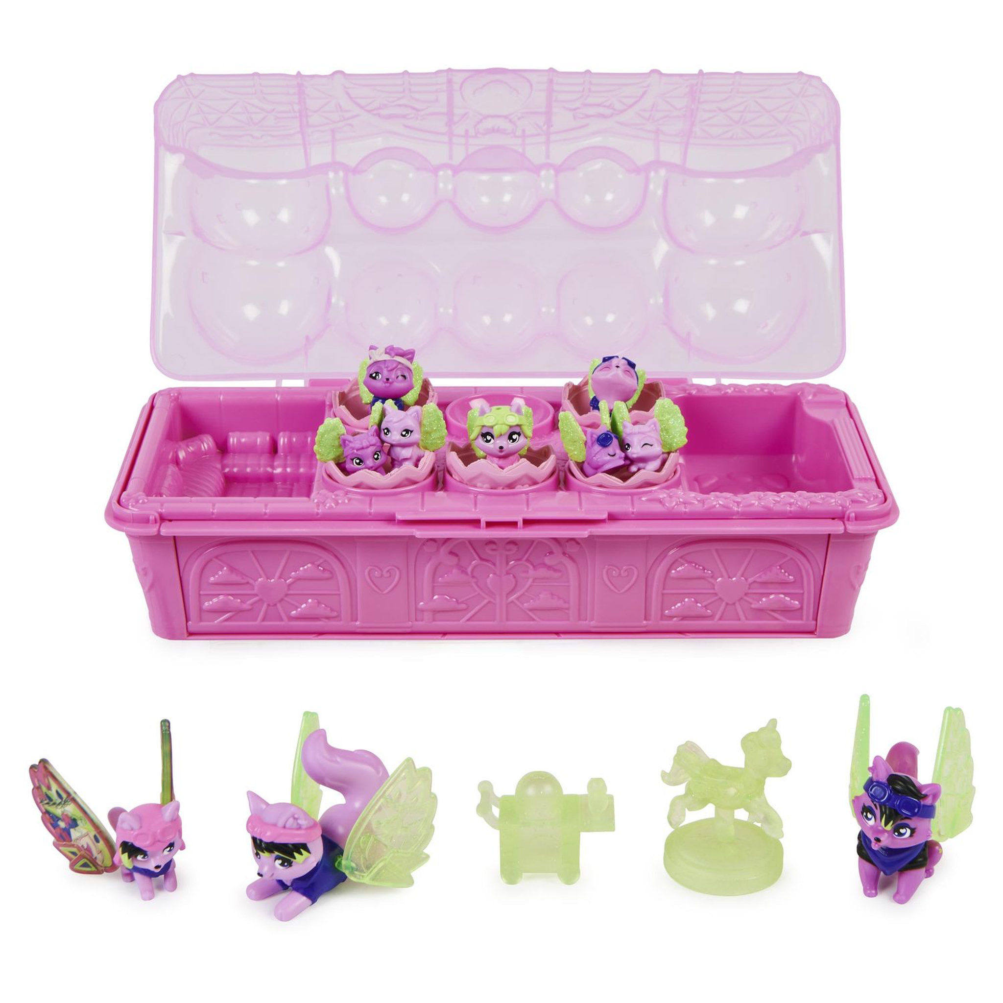 Voir la diapositive 2 : SPIN MASTER Pack Aventure 10 Famille Surprise Loups - Hatchimals