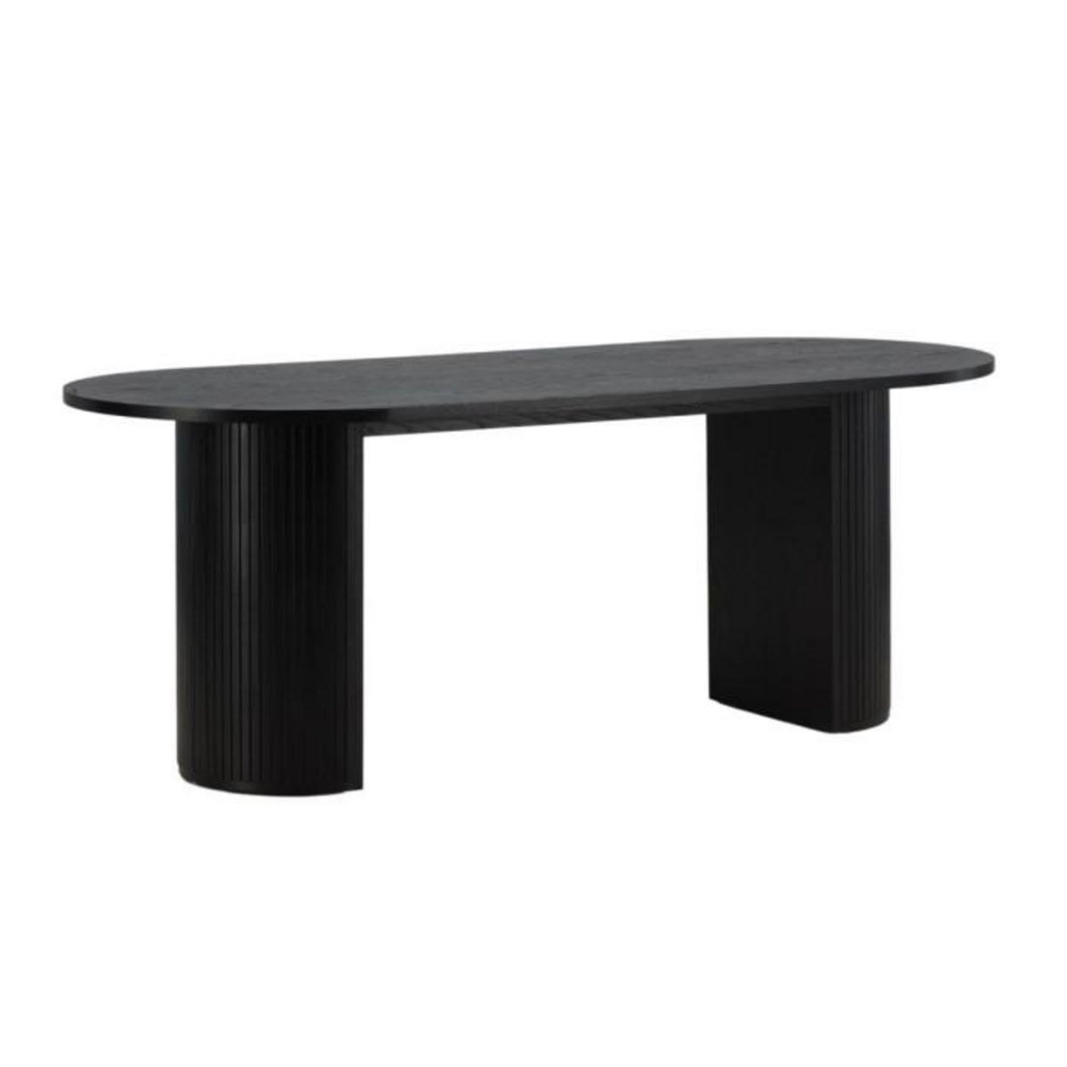 Paris Prix Table à Manger Ovale  Bianca  200cm Noir