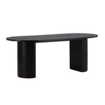 Paris Prix Table à Manger Ovale  Bianca  200cm Noir