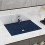 Voir la diapositive 1 : VIDAXL Lavabo avec trou de robinet Bleu fonce mat 60x46 cm Ceramique