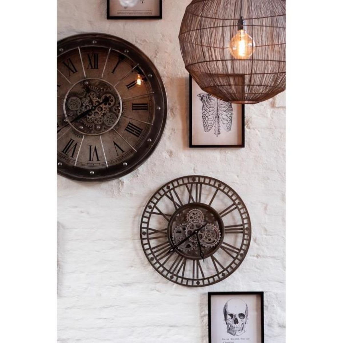 Paris Prix Horloge Murale Design  Chiffres Romains  60cm Gris