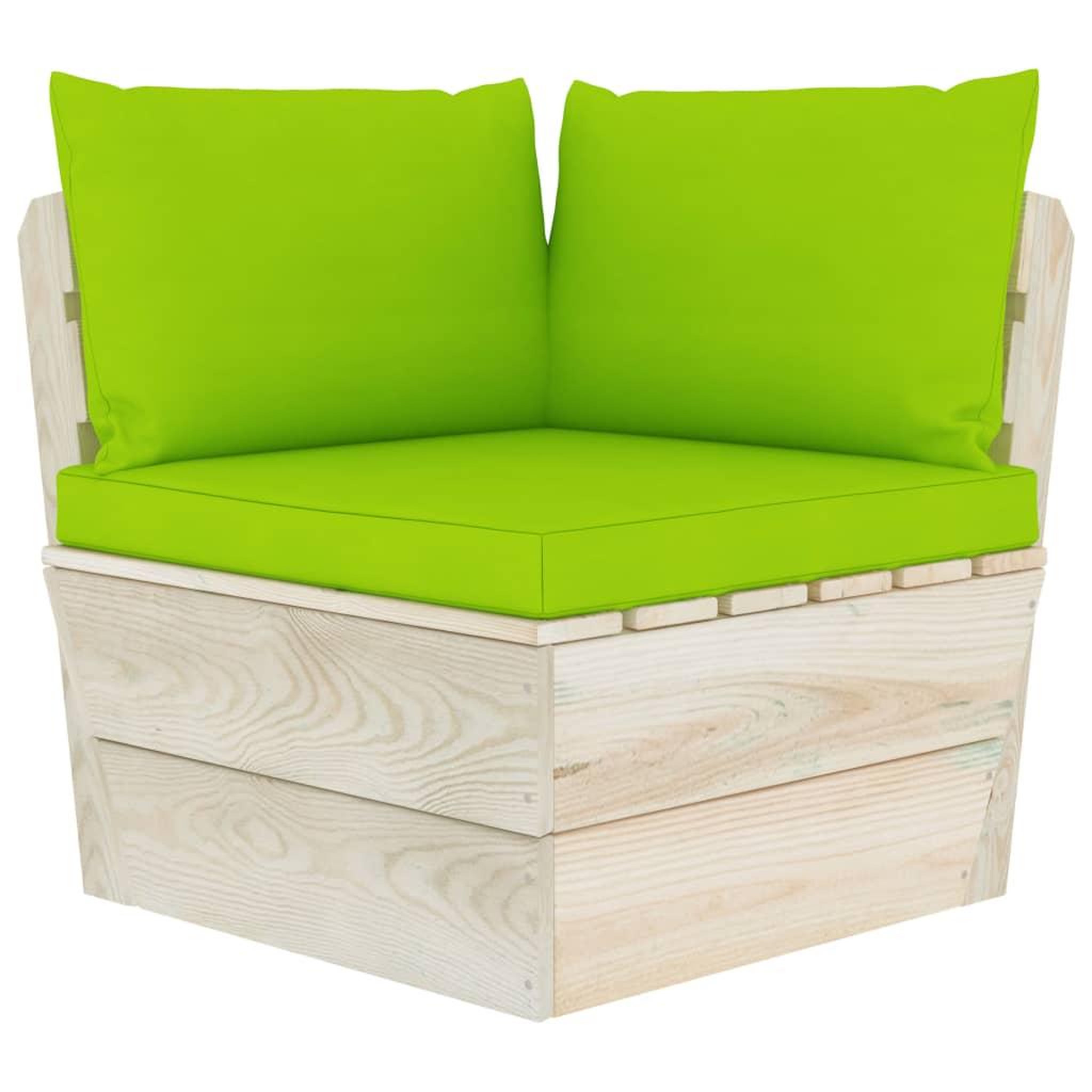 Voir la diapositive 4 : VIDAXL Salon de jardin palette 5 pcs avec coussins bois d'epicea