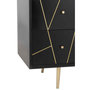 Voir la diapositive 6 : Paris Prix Buffet 4 Tiroirs & 2 Portes  Remina  150cm Noir & Or