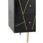 Voir la diapositive 6 : Paris Prix Buffet 4 Tiroirs & 2 Portes  Remina  150cm Noir & Or