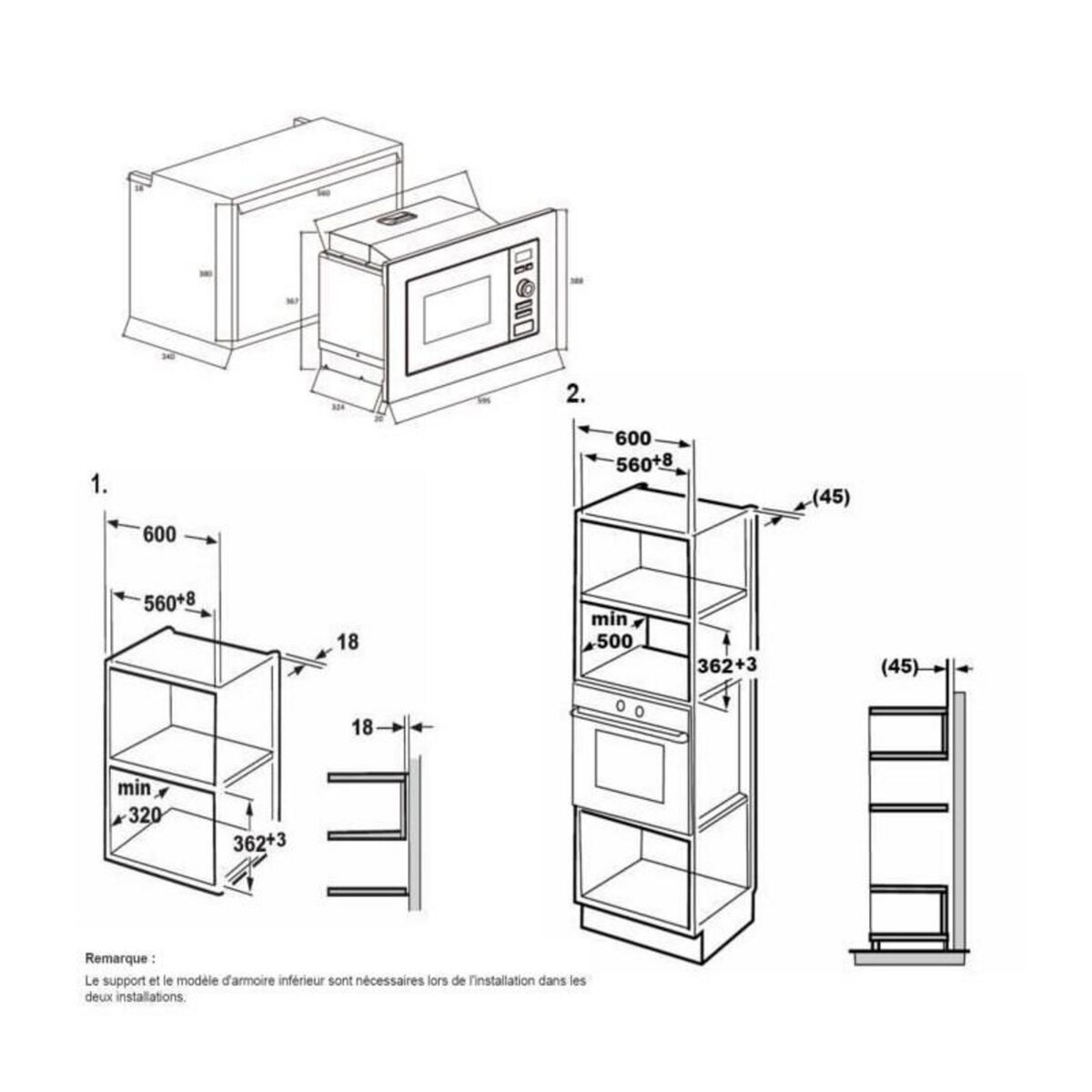 CONTINENTAL EDISON Micro-ondes pose libre 20L CONTINENTAL EDISON, CEMO20IXEG