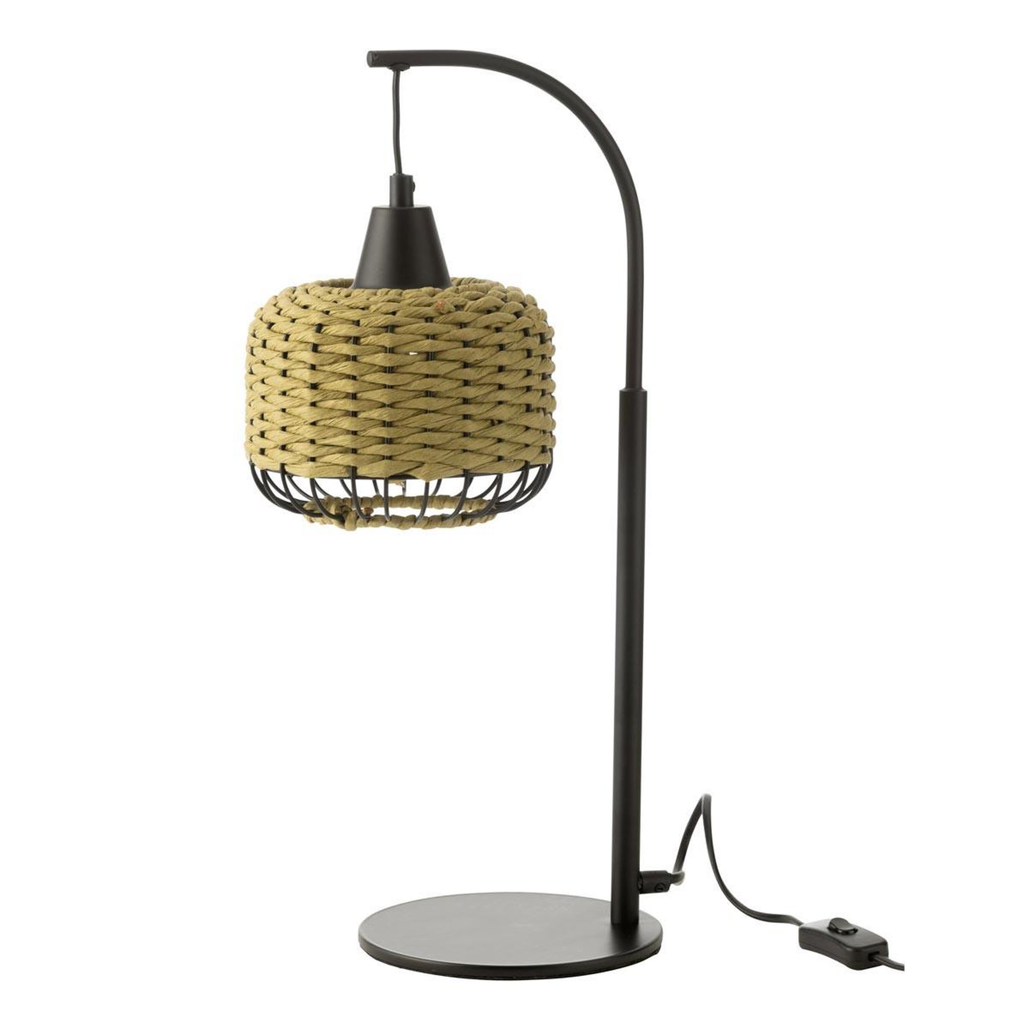 J-LINE Lampe à poser lanterne en métal  eldon  52cm vert