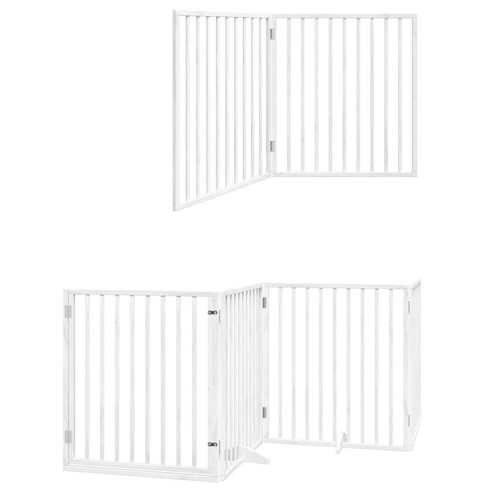 Voir la diapositive 6 : VIDAXL Barriere pour chien porte pliable 10 panneaux bois de peuplier