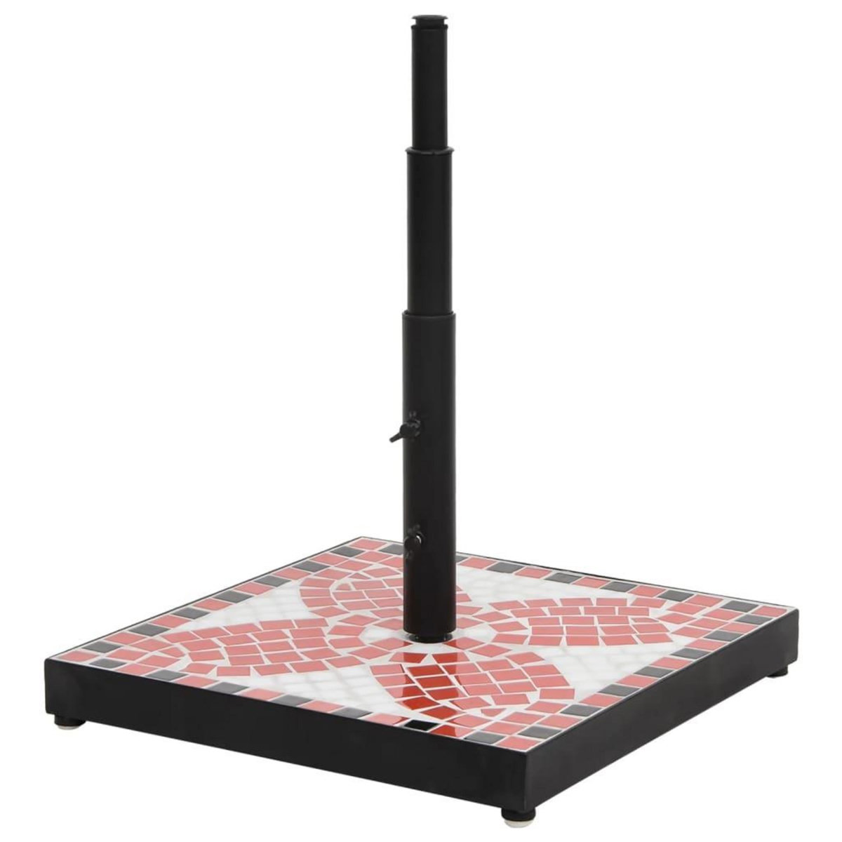 VIDAXL Base de parasol terre cuite et blanc carre 12 kg