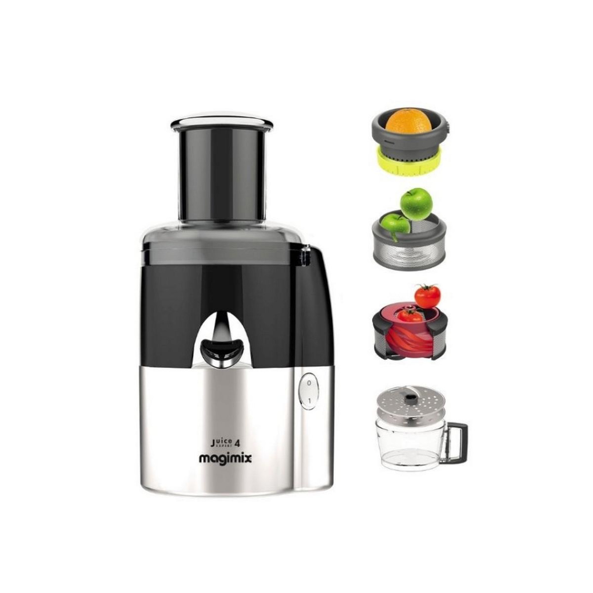 Voir la diapositive 2 : MAGIMIX Extracteur de jus 400w inox/noir - 18083f