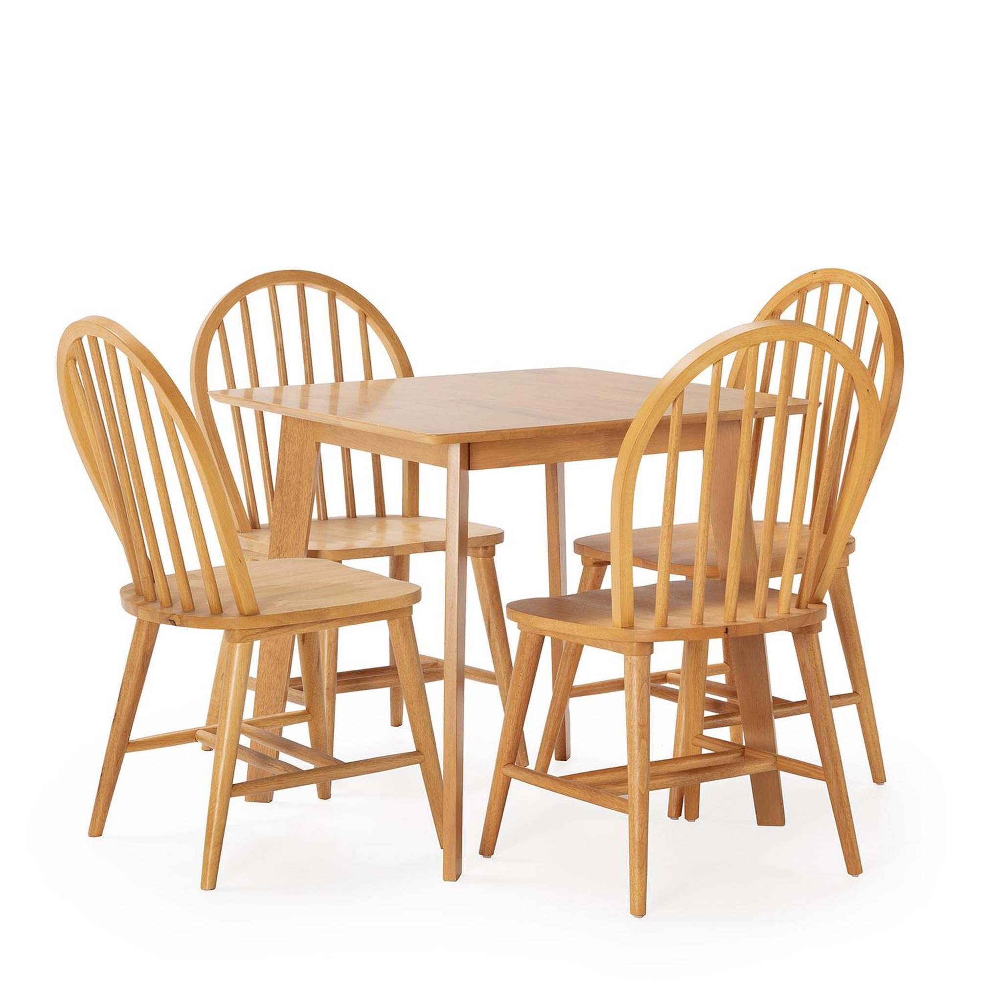 VS VENTA-STOCK Ensemble table 80x80 cm et 4 chaises de salle à manger en Clarck Chêne