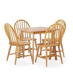 VS VENTA-STOCK Ensemble table 80x80 cm et 4 chaises de salle à manger en Clarck Chêne
