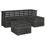 Voir la diapositive 2 : VIDAXL Salon palette de jardin 5 pcs Bois de pin massif Gris fonce