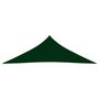 VIDAXL Voile parasol Tissu Oxford triangulaire 3,5x3,5x4,9m Vert fonce