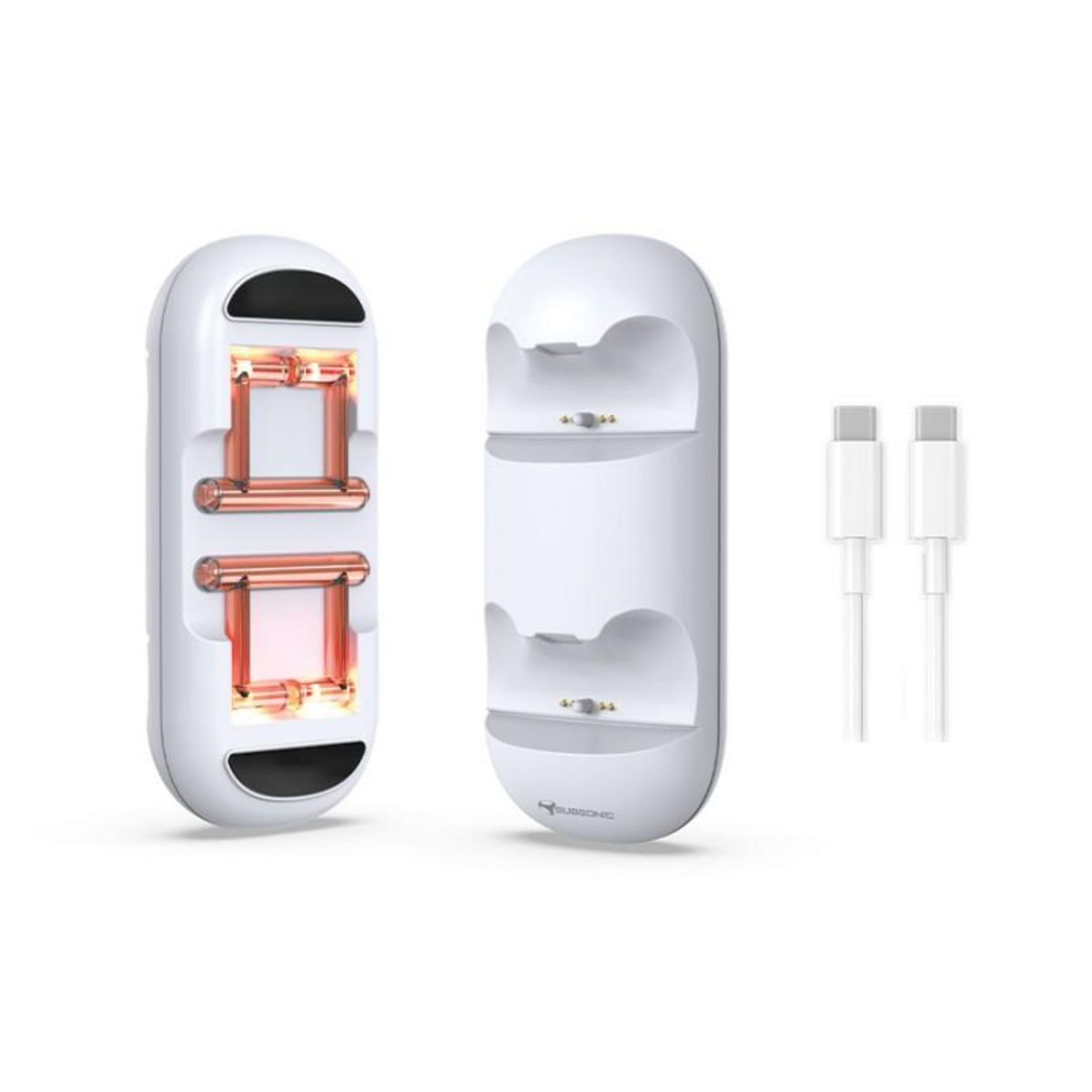 Subsonic Chargeur manette PS5, Station de recharge compacte avec câble usb-c pour manette Dualsense