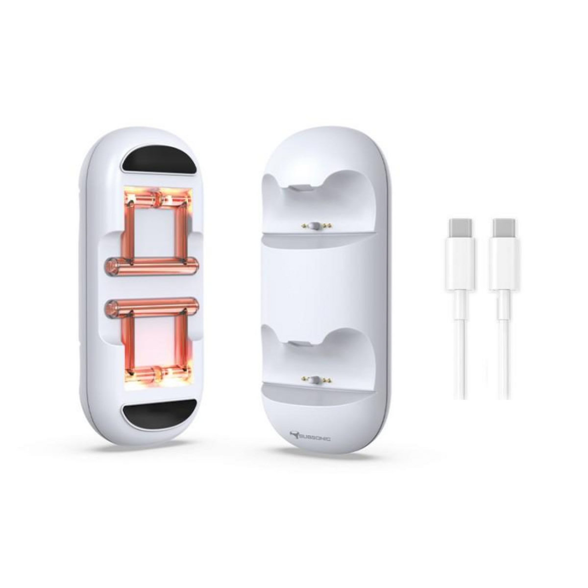 Subsonic Chargeur manette PS5, Station de recharge compacte avec câble usb-c pour manette Dualsense