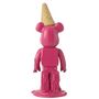 Voir la diapositive 2 : Paris Prix Statuette Déco Ours  Cornet Glace  39cm Fuchsia
