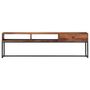 Voir la diapositive 2 : VIDAXL Meuble TV 160x30x45 cm Bois de Sesham massif