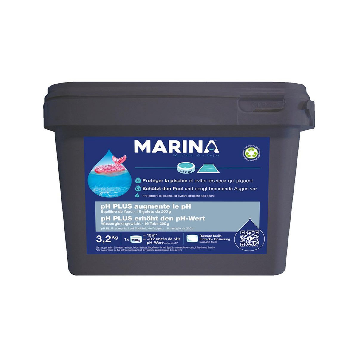 MARINA pH plus galets pré-dosés pour 10 m³ 3,2 kg - Marina