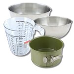 ZENKER Set pâtisserie avec moule à panettone 18 cm revêtu cire de carnauba, 2 bols à mixer, verre mesureur et spatule Zenker