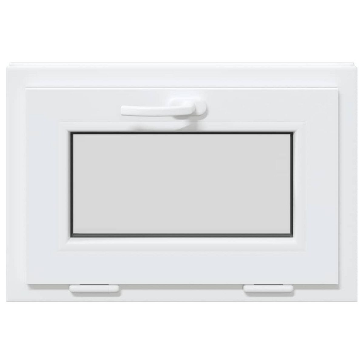 VIDAXL Fenetre de sous-sol RISOR 60x40 cm inclinable 2 vitrages blanc