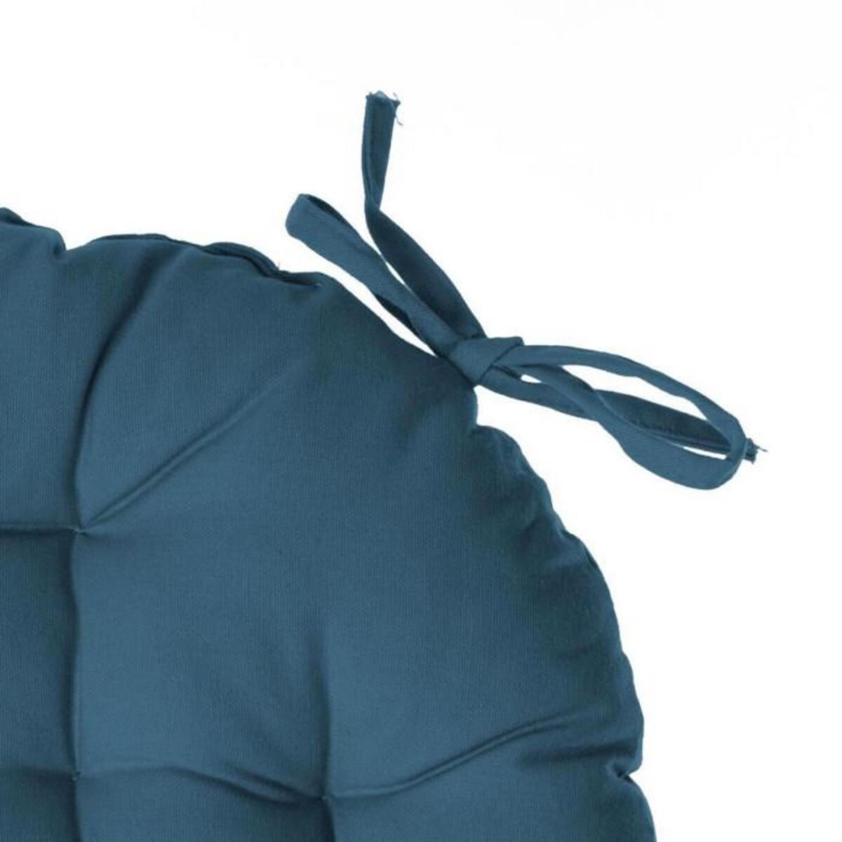 ATMOSPHERA Galette de Chaise Ronde  Leana  38cm Bleu Canard