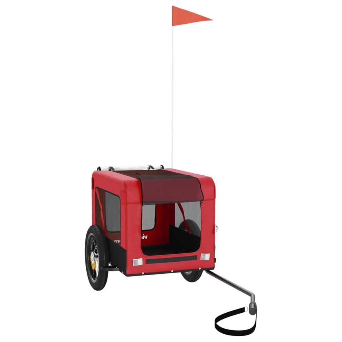 VIDAXL Remorque de velo pour animaux de compagnie rouge et noir