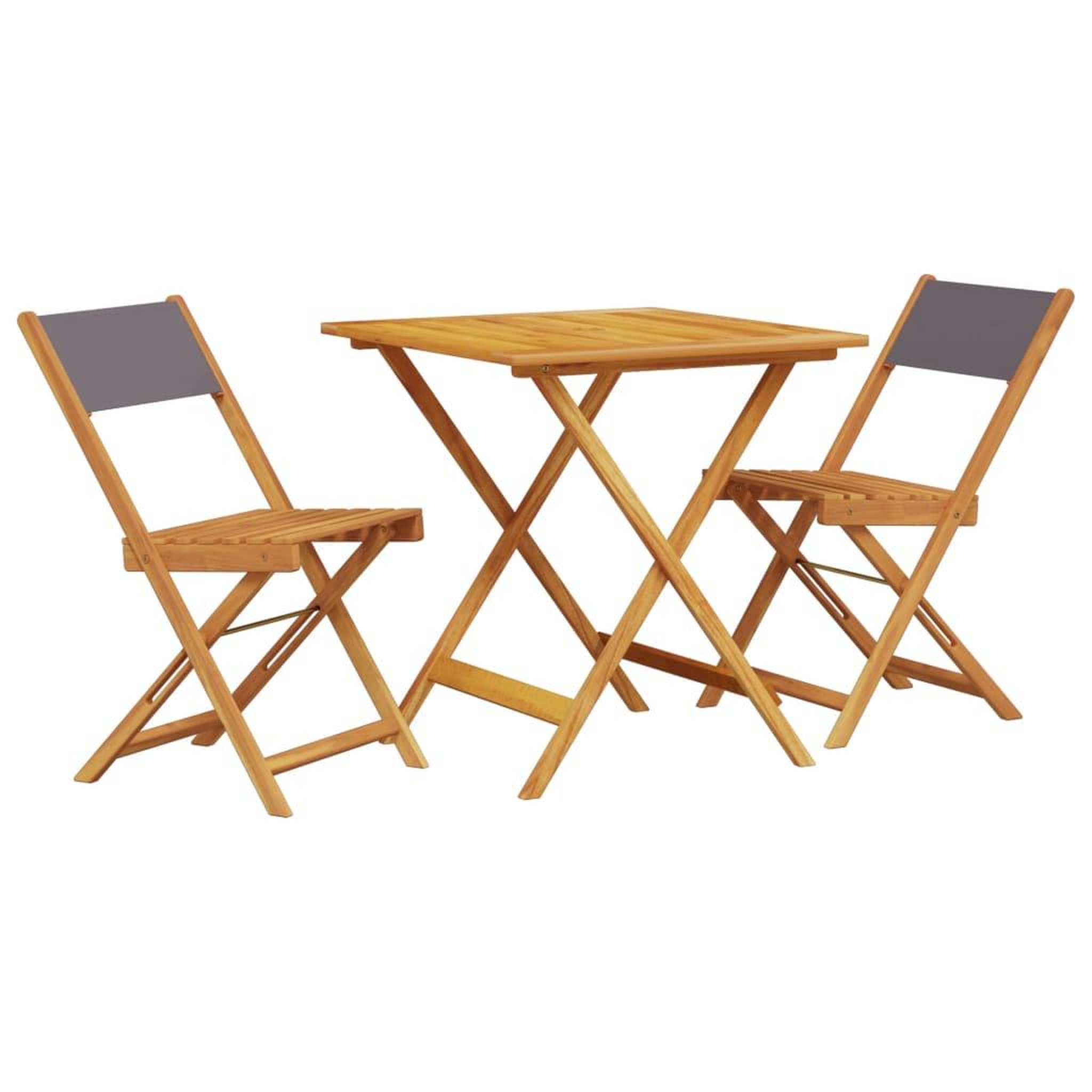 Voir la diapositive 2 : VIDAXL Ensemble de bistro 3 pcs anthracite tissu et bois massif