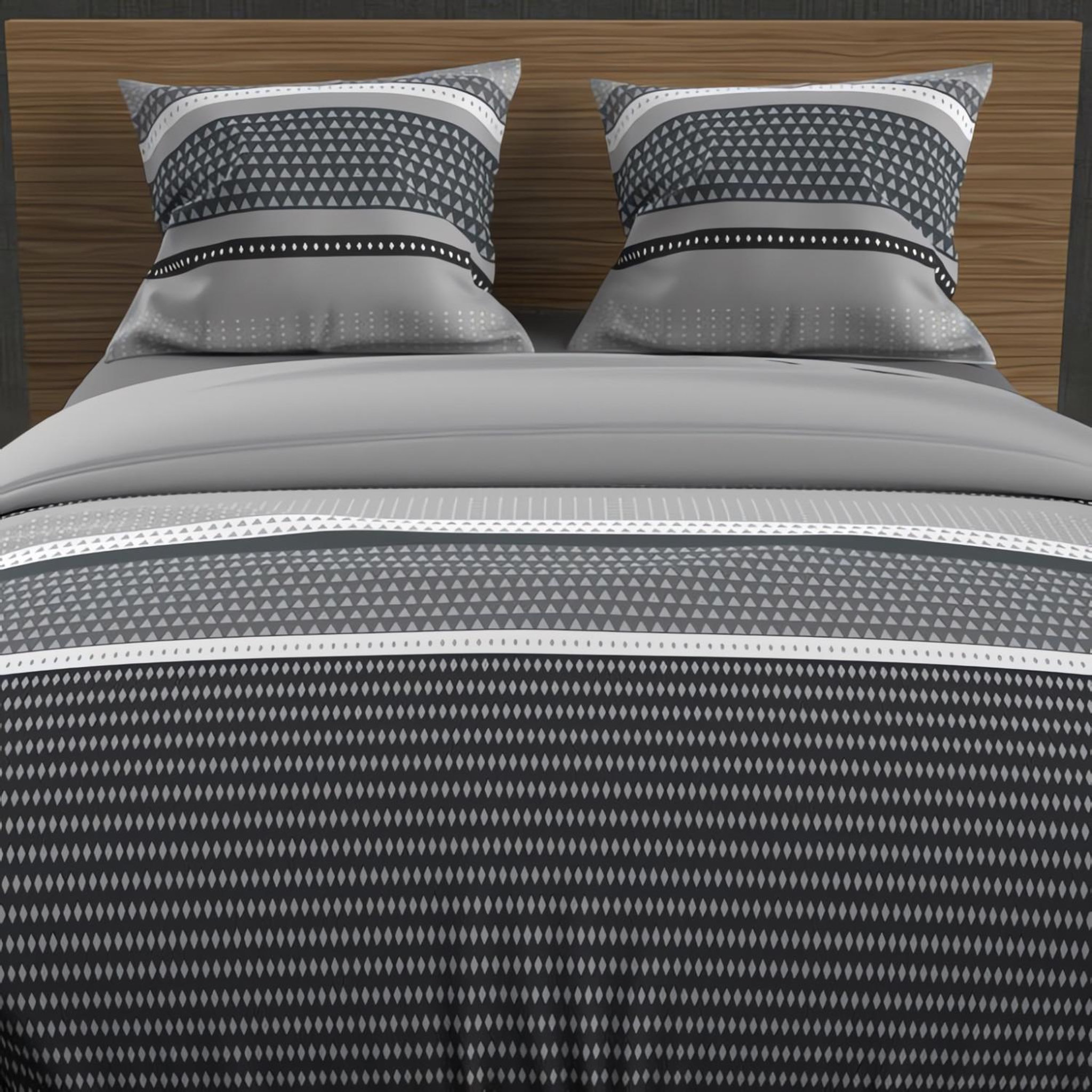 Voir la diapositive 2 : SOLEIL D'OCRE Parure housse de couette coton 57 fils THALES, par Soleil d'ocre