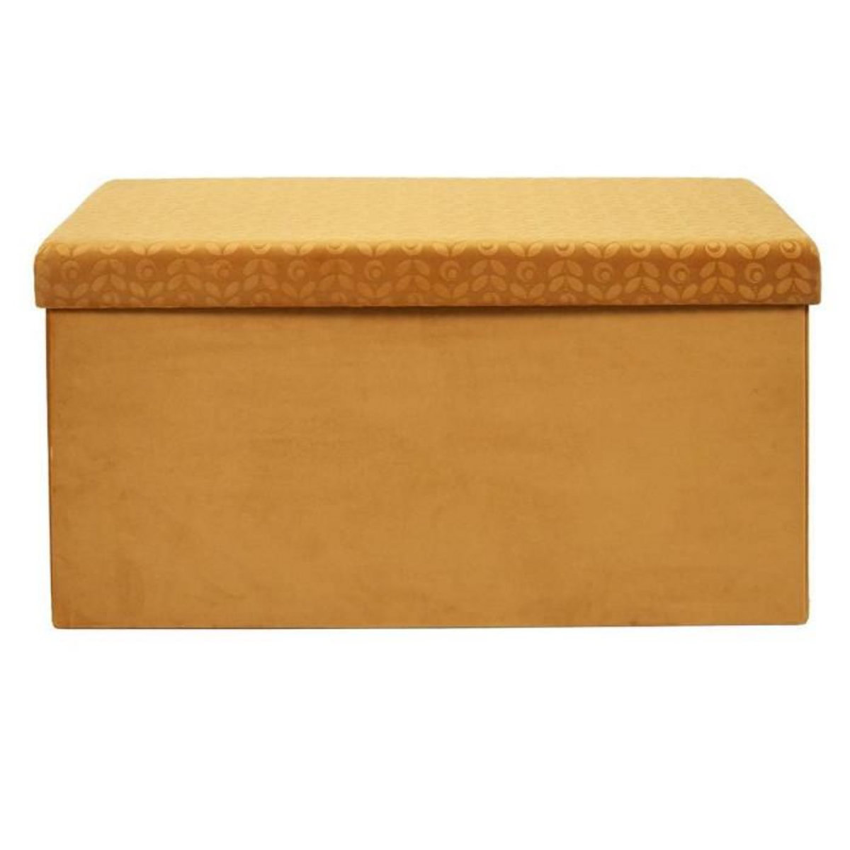 Paris Prix Banc Pliable & Coffre  Rétro  76cm Jaune Moutarde