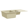 Voir la diapositive 3 : VIDAXL Evier de cuisine Granit Double lavabo Beige