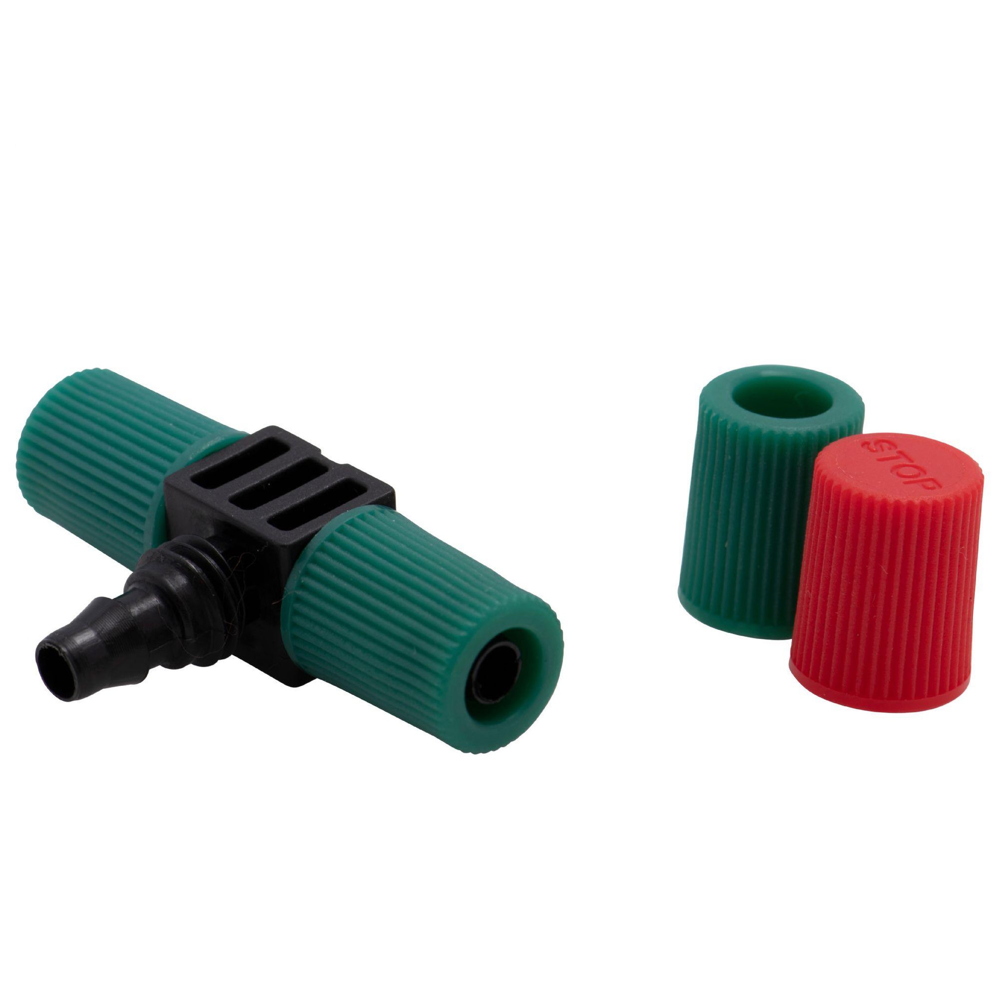 Voir la diapositive 4 : Jardibric Raccord 5 tés ø6mm avec 5 bouchons Extra