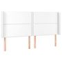 Voir la diapositive 2 : VIDAXL Tete de lit avec oreilles Blanc 163x16x118/128 cm Similicuir