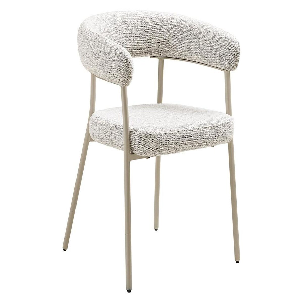 LISA DESIGN Sadie - lot de 2 chaises fsc  100% en tissu texturé - pieds en acier