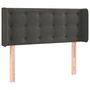 Voir la diapositive 2 : VIDAXL Tete de lit avec oreilles Gris fonce 103x16x78/88 cm Velours