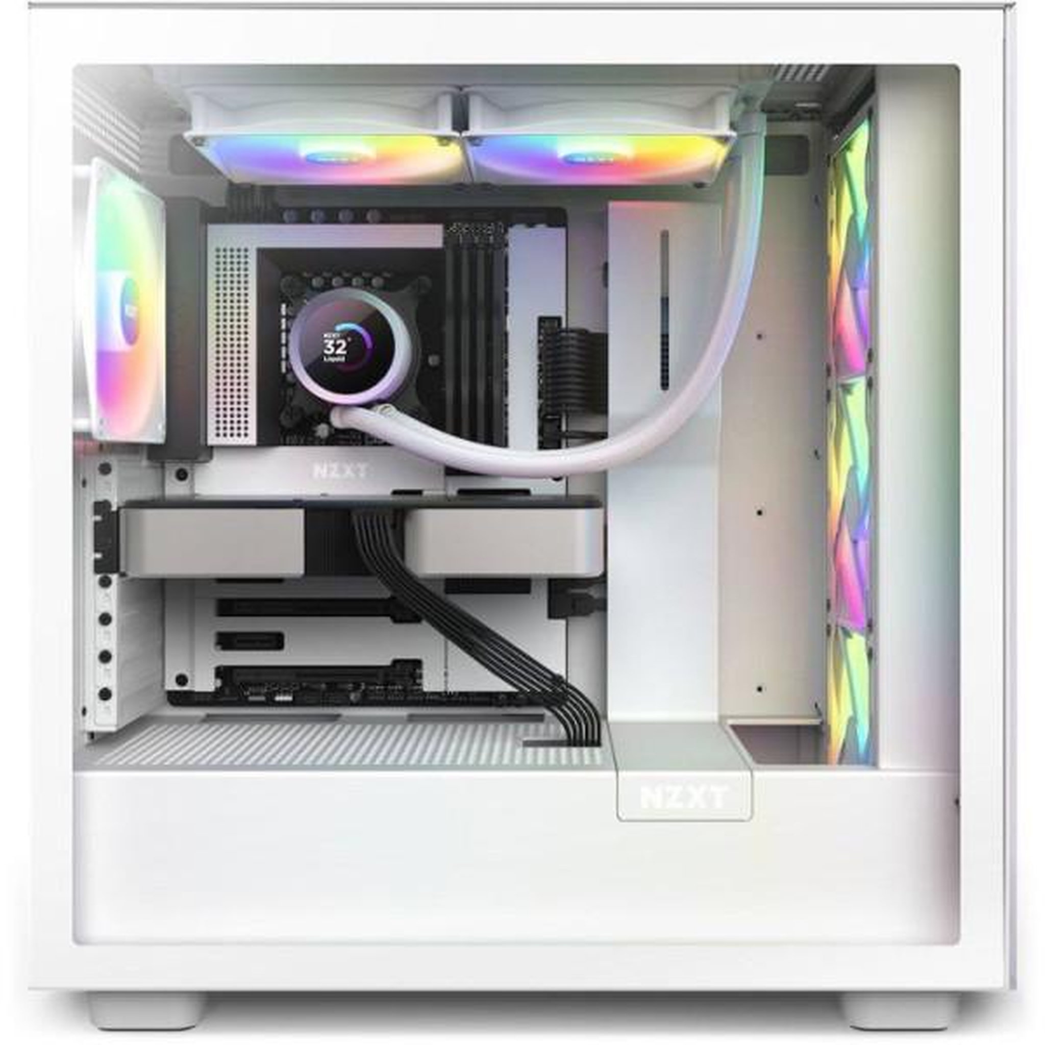 Voir la diapositive 5 : NZXT NZXT - Kraken 280 RGB White - Watercooling AIO RGB - Ventilateur 280 mm