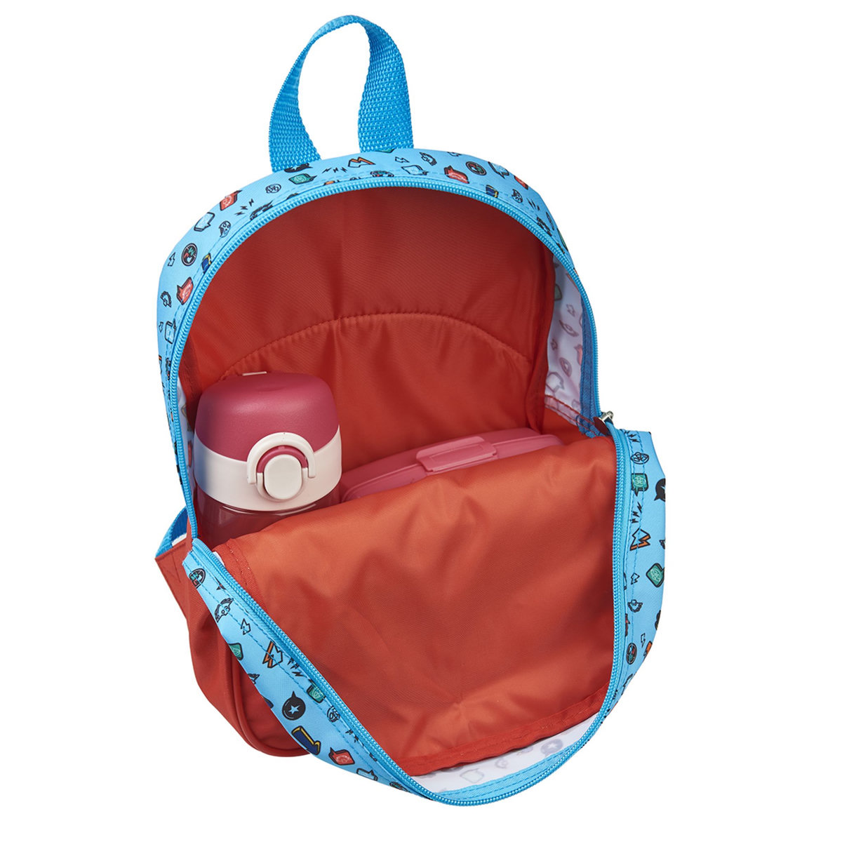 Sac maternelle avec pochette avant rouge Pyjamasques