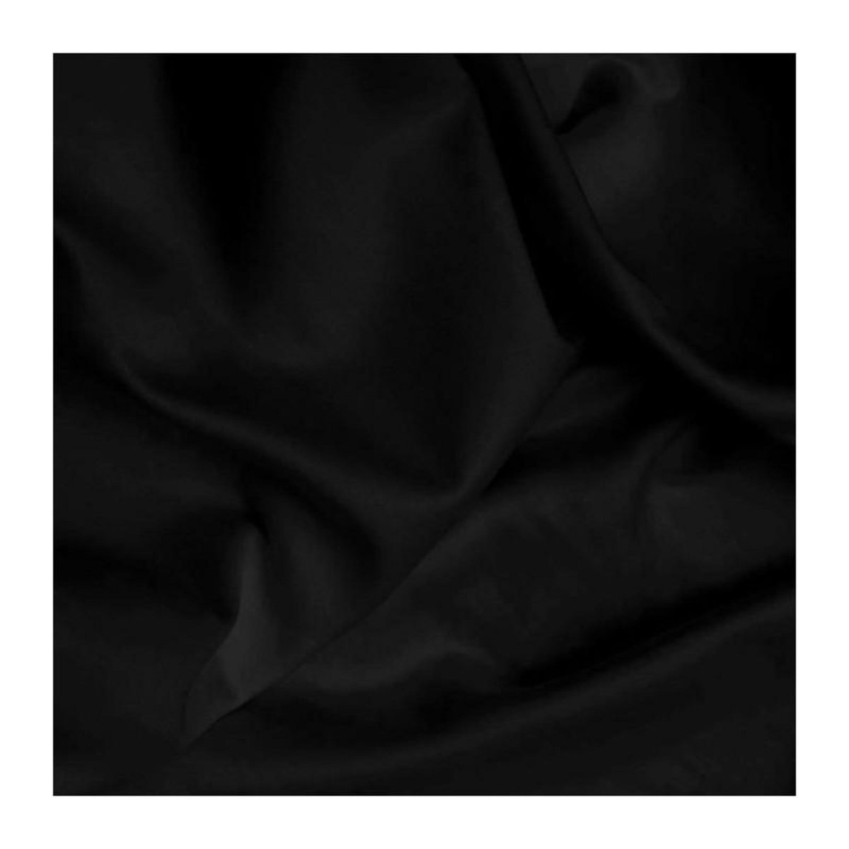 GENERIQUE Parure de lit - 1 housse de couette 220 x 240 cm + 2 taies d'oreiller 60 x 60 cm - Satiné 100% coton - Noir