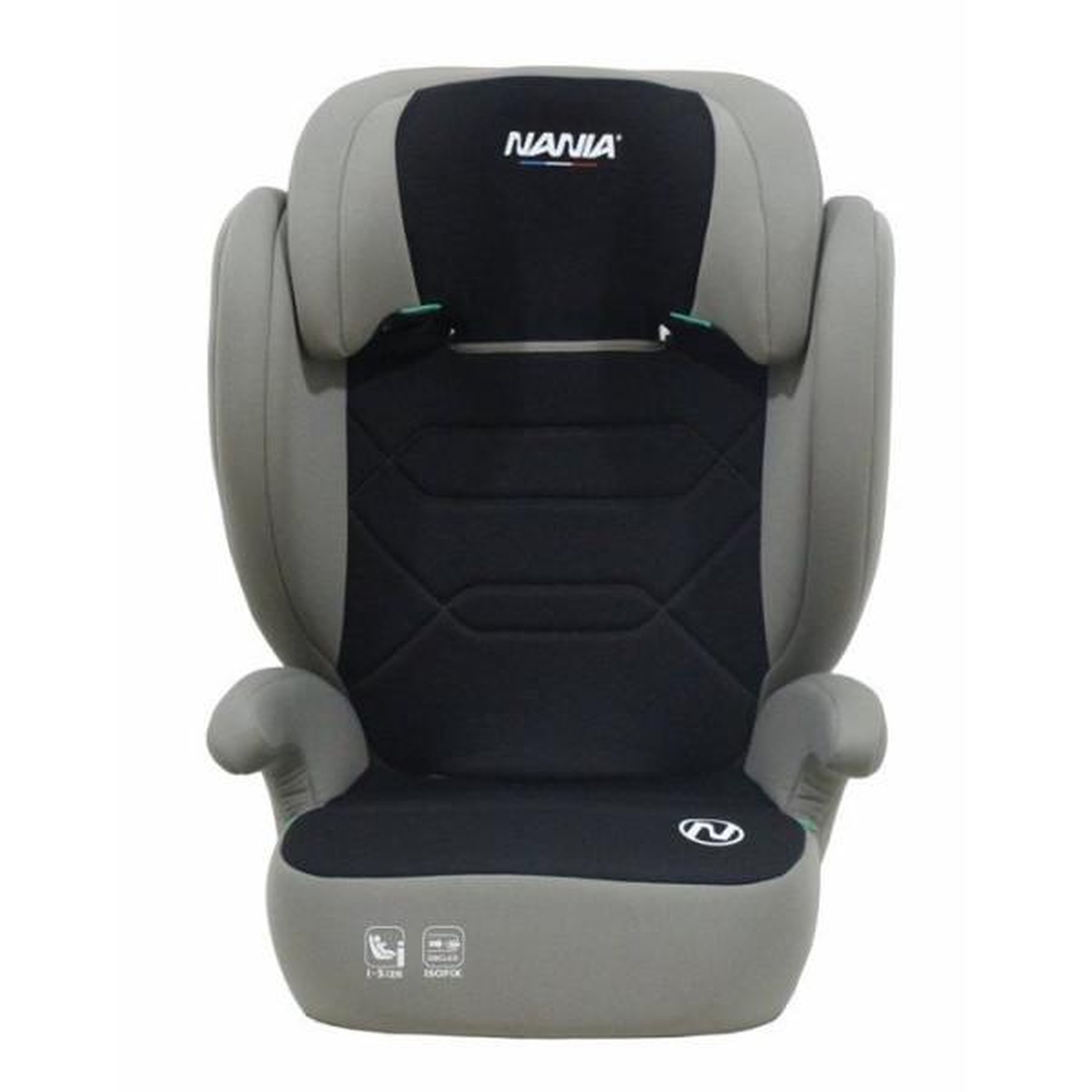 NANIA Siege Auto  - NANIA - Belem - Groupe 2/3 - I-size - 100/150 cm - 4 a 12 ans - Protection Latérale - Appui-tete Réglable - Noir