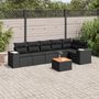 Voir la diapositive 1 : VIDAXL Salon de jardin 7 pcs avec coussins noir resine tressee