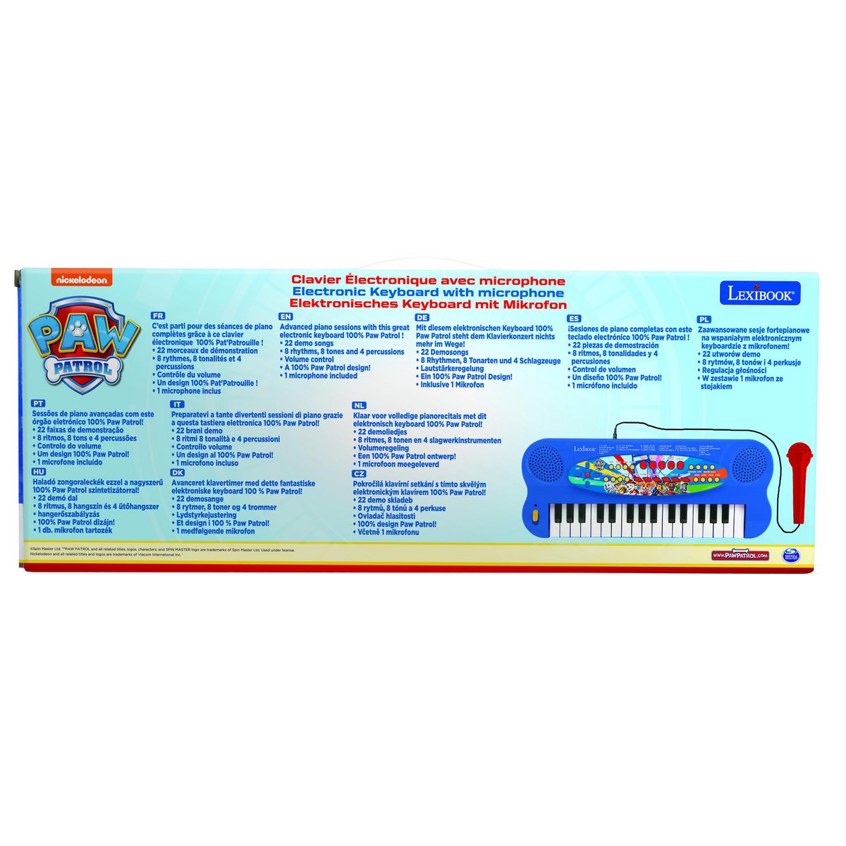 Lexibook Clavier Électronique Musical avec Micro Pat Patrouille