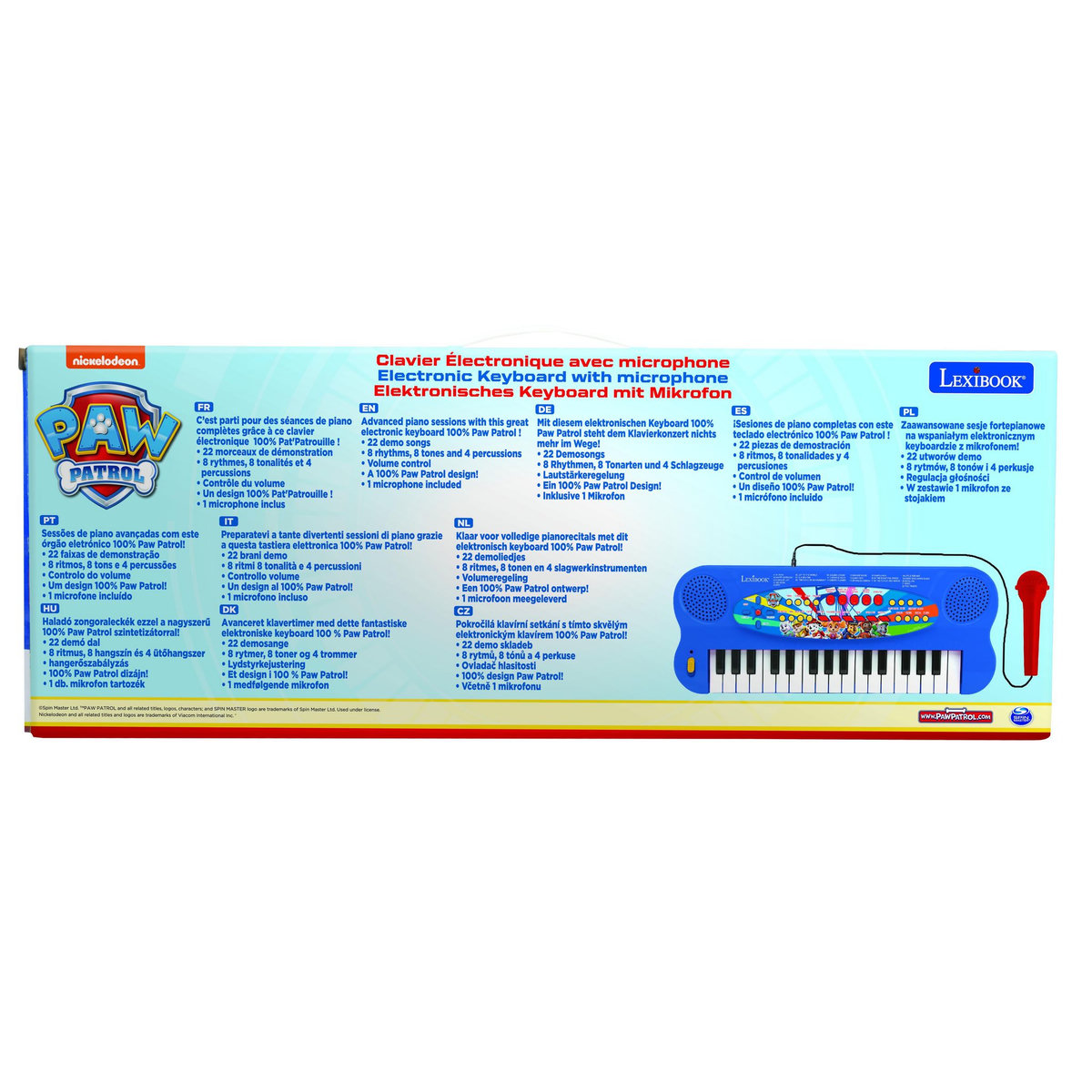 Lexibook Clavier Électronique Musical avec Micro Pat Patrouille