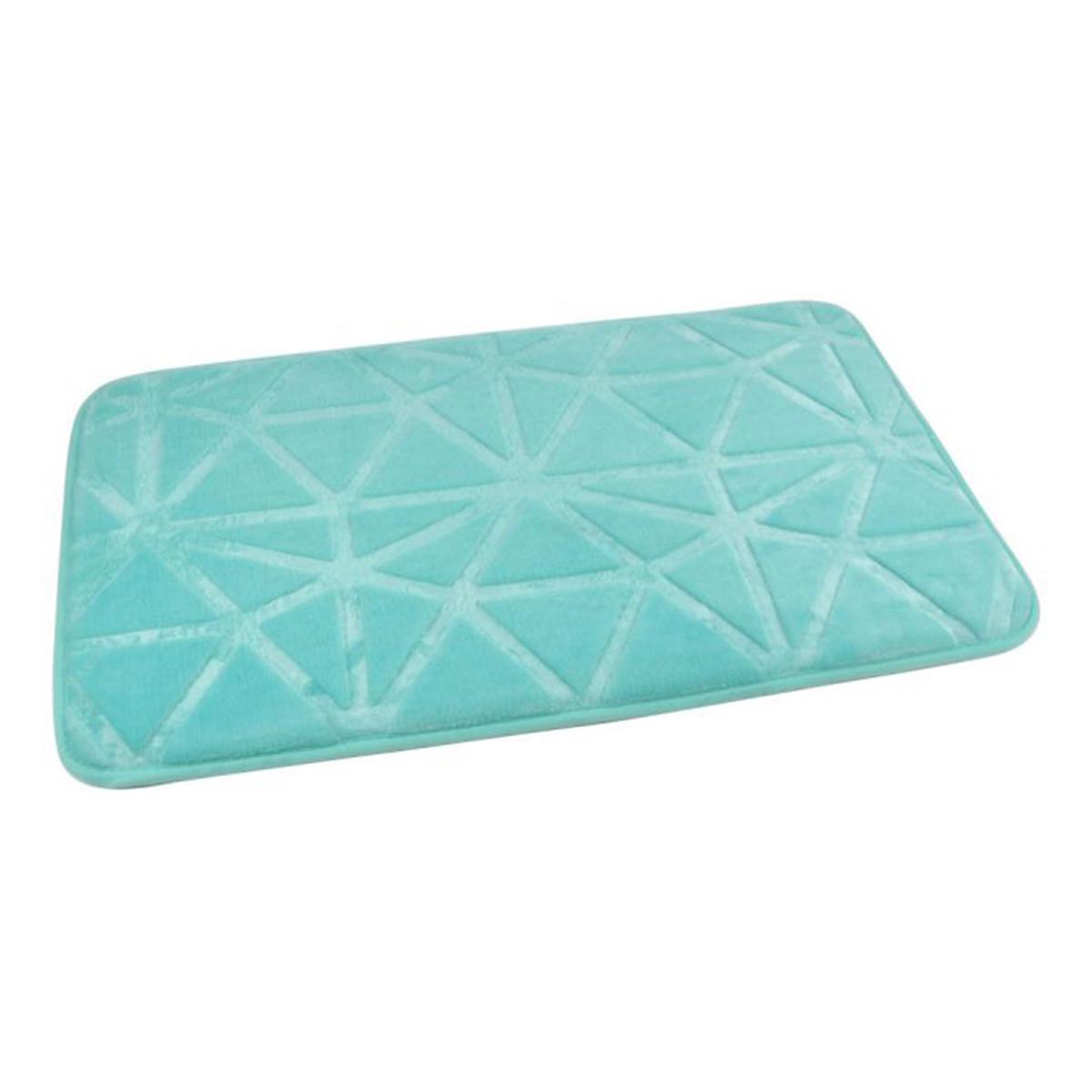 Douceur d'Intérieur Tapis de bain microfibre  origami  45x75cm vert menthe