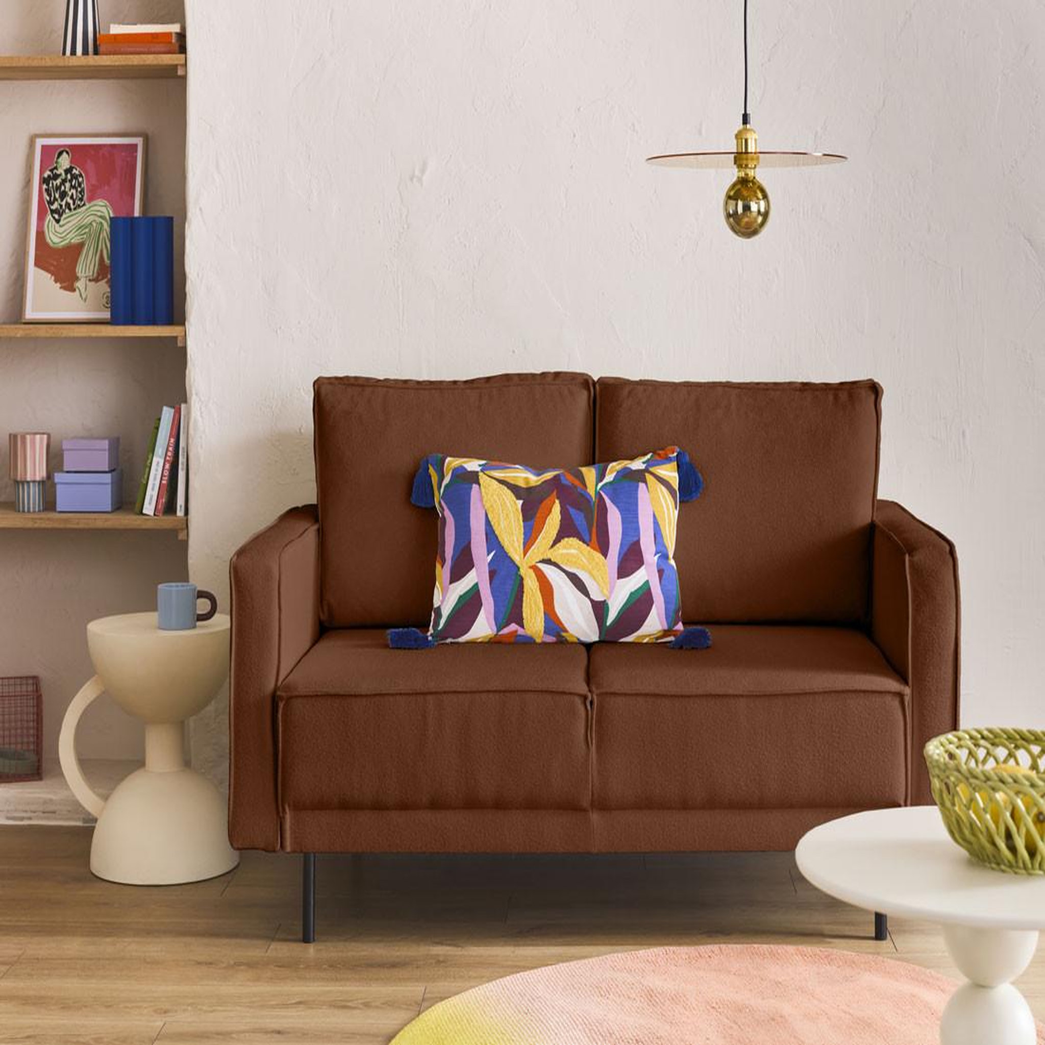Voir la diapositive 1 : LISA DESIGN Charlie - canapé droit 2 places - en tissu