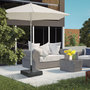 Voir la diapositive 2 : OUTSUNNY Pied de parasol carré base de lestage dim. 49L x 49l x 36,5H cm HDPE aspect bois noir