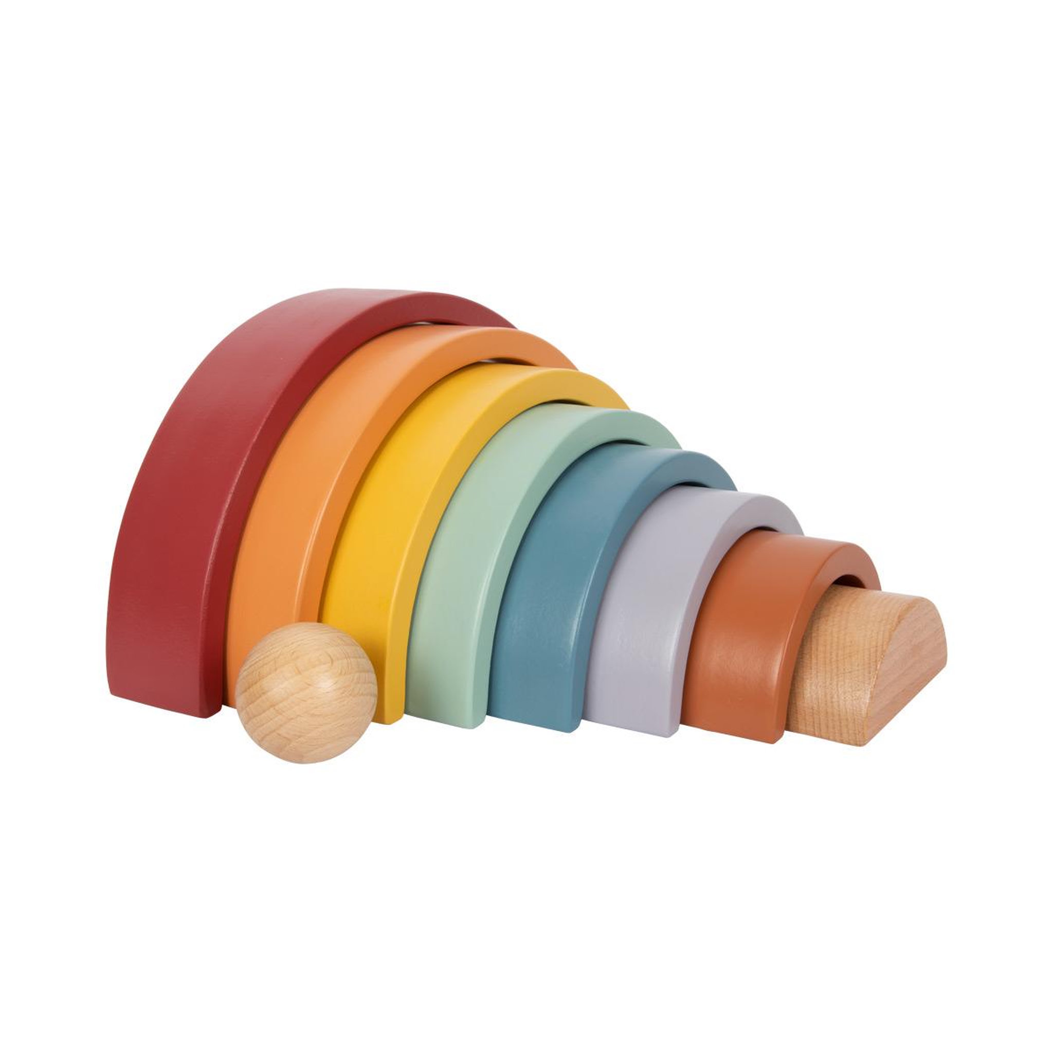Voir la diapositive 3 : SMALLFOOT Blocs de construction en bois Arc-en-ciel Safari
