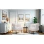 Voir la diapositive 2 : Habitat et Jardin Fauteuil en tissu bouclette  iris  - Blanc