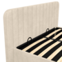 Voir la diapositive 6 : ID MARKET Lit coffre double ALBA avec tête de lit et sommier 140 x 190 cm velours beige